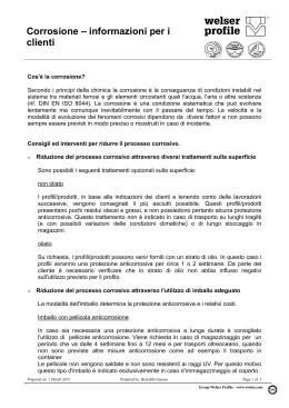 Corrosione – informazioni per i clienti