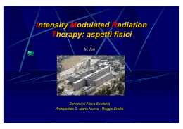 Intensity Modulated Radiation Therapy: aspetti fisici