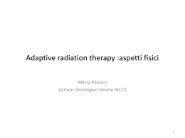 Adaptive Radiotherapy: aspetti fisici