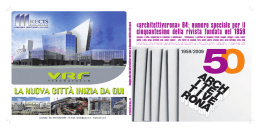 leggendo la rivista - Ordine degli Architetti della Provincia di Verona