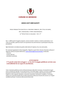 BANCA DATI 5000 QUESITI