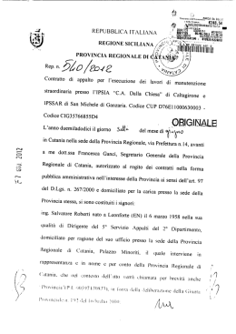 S&Egrave;&Ugrave;. 20l2 - Provincia Regionale di Catania