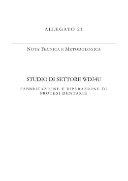 Nota Tecnica WD34U - Fabbricazione e riparazione di protesi dentarie