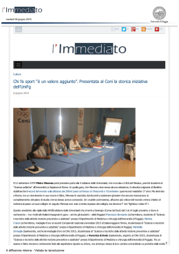 L`Immediato - Universit&agrave; degli Studi di Foggia