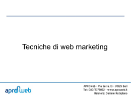 Tecniche di web marketing