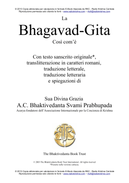 Bhagavad Gita - Radio Krishna Centrale