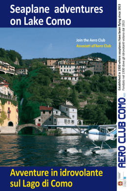 Seaplane adventures on Lake Como