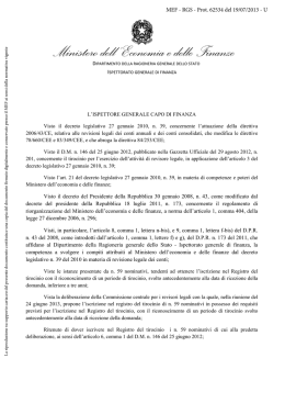 MEF - RGS - Prot. 62534 del 19/07/2013 - U