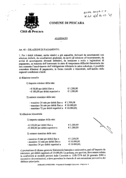 Modifica art.40 - Dilazioni di pagamento
