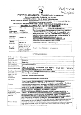 PROVI NCIA DI CAGLIARI - PROVINCIA DE CASTEDDU