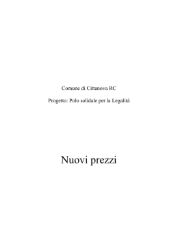 Nuovi prezzi - Programma Operativo Nazionale Sicurezza
