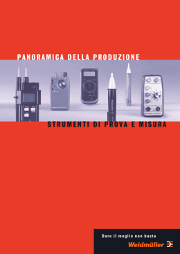 strumenti di prova e misura panoramica della produzione