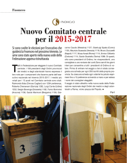 Nuovo Comitato centrale per il 2015-2017