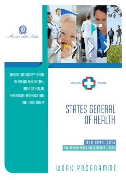 STATES GENERAL OF HEALTH - Stati Generali della Salute