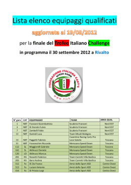 Lista elenco equipaggi qualificati
