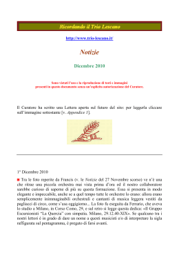 Notizie - 22 - Dicembre 2010