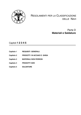 Parte D Materiali e Saldature