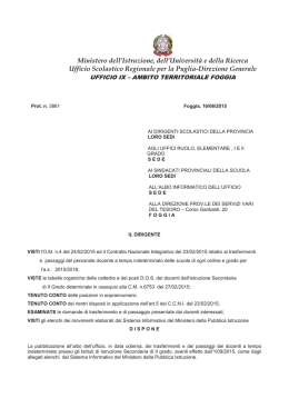 decreto pubblicazione movimenti ii grado 15-16