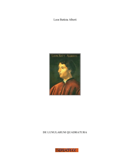Leon Battista Alberti DE LUNULARUM QUADRATURA