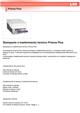 Stampante a trasferimento termico Prisma Plus