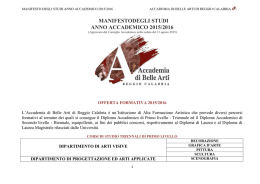 Manifesto degli studi Anno Accademico 2015/2016
