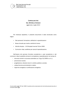 curriculum professionista Cavagli&agrave;