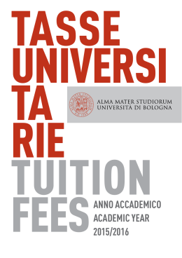Brochure Tasse Universitarie - Università degli Studi di Bologna