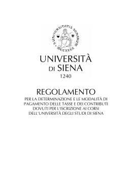 REGOLAMENTO - Università degli Studi di Siena