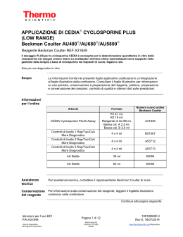 CEDIA Cyclosporine PLUS (Low Range) Application for Beckman
