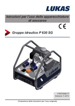 Gruppo idraulico P 630 SG Istruzioni per l`uso delle