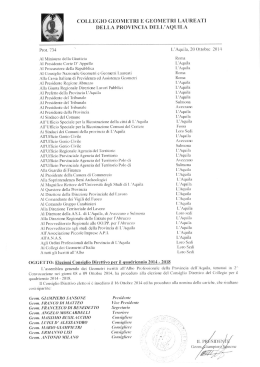 COLLEGIO (`lEOME`I`R] li GEOMETRI LAUREATI DELLA