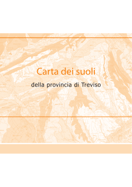 Documentazione della Carta dei Suoli della Provincia di Treviso in