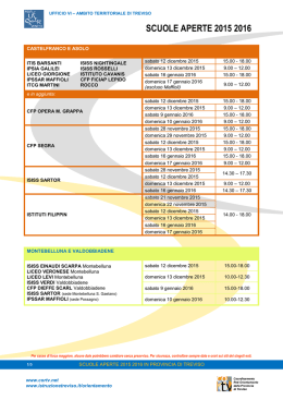 SCUOLE APERTE 2015 2016 - Treviso &ndash; Ufficio scolastico territoriale