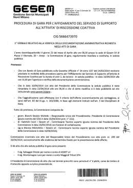 Verbale n&deg; 1 Commissione di gara
