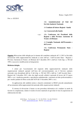 Roma, 1 luglio 2015 Prot. n. 425/2015 Alle Amministrazioni