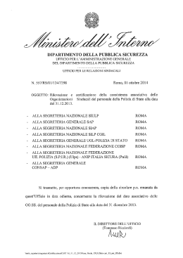 dato certificato consistenza associativa anno 2013
