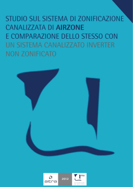 STUDIO SUL SISTEMA DI ZONIFICAZIONE