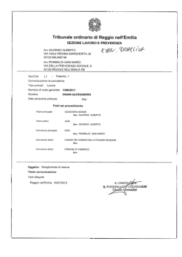 Tribunale ordinario di Reggio nell`Emilia