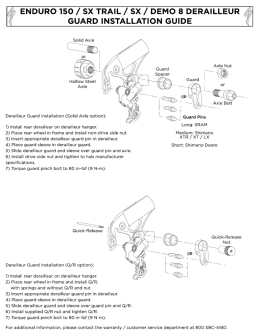 enduro 150 / sx trail / sx / demo 8 derailleur guard installation guide