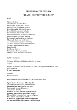 PREGHIERA COMUNITARIA &ldquo;BEATI I