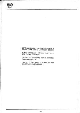 corrispondenza codifica Lancia/Fiat