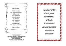 Servitori antichi sono santi?