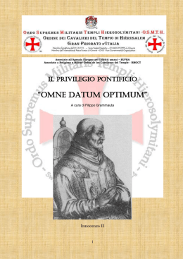 &ldquo;OMNE DATUM OPTIMUM&rdquo;