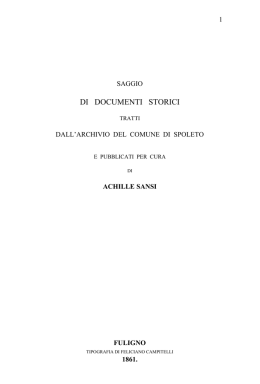 Saggio di documenti storici.