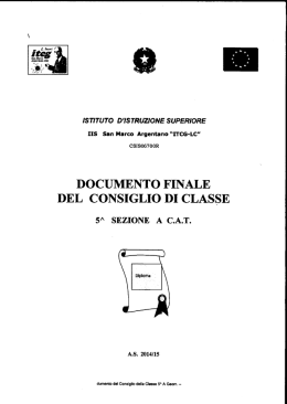 DOCUMENTO FINALE DEL CONSIGLIO DI CLASSE - ITCG-LC