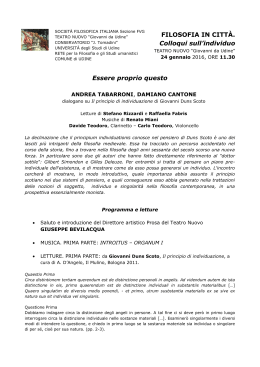 Programma di sala - Società Filosofica Italiana