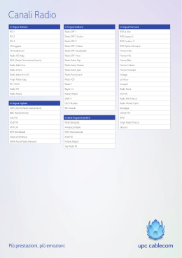 Canali Radio