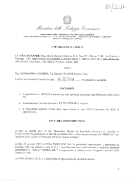Decisione n. 20/2014 - Ufficio Italiano Brevetti e Marchi
