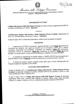 Decisione n. 96/2014 - Ufficio Italiano Brevetti e Marchi