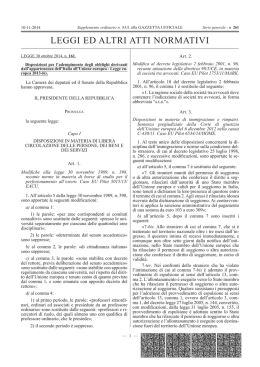 Legge 30 ottobre 2014, n. 161